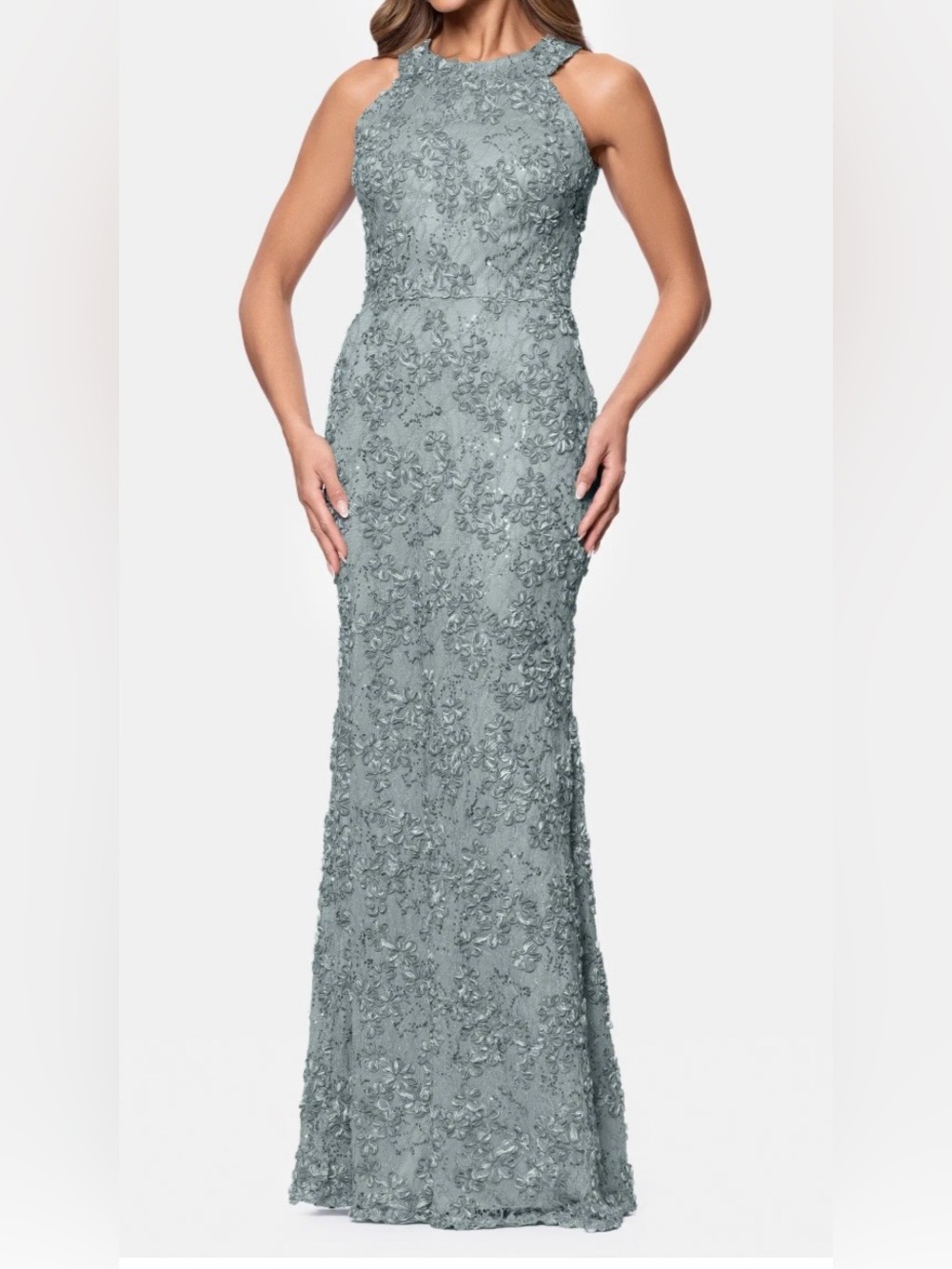 NWT Soutache Lace and Sequin Gown